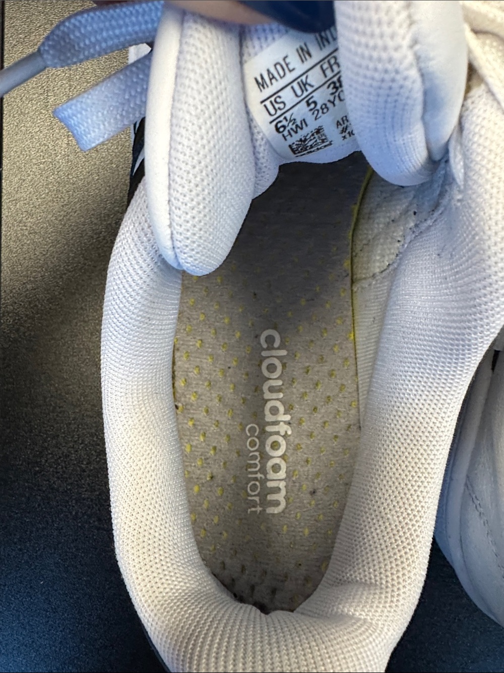 adidas White Low-Top Sneakers with Black Three-Stripes - Picture 8 of 10